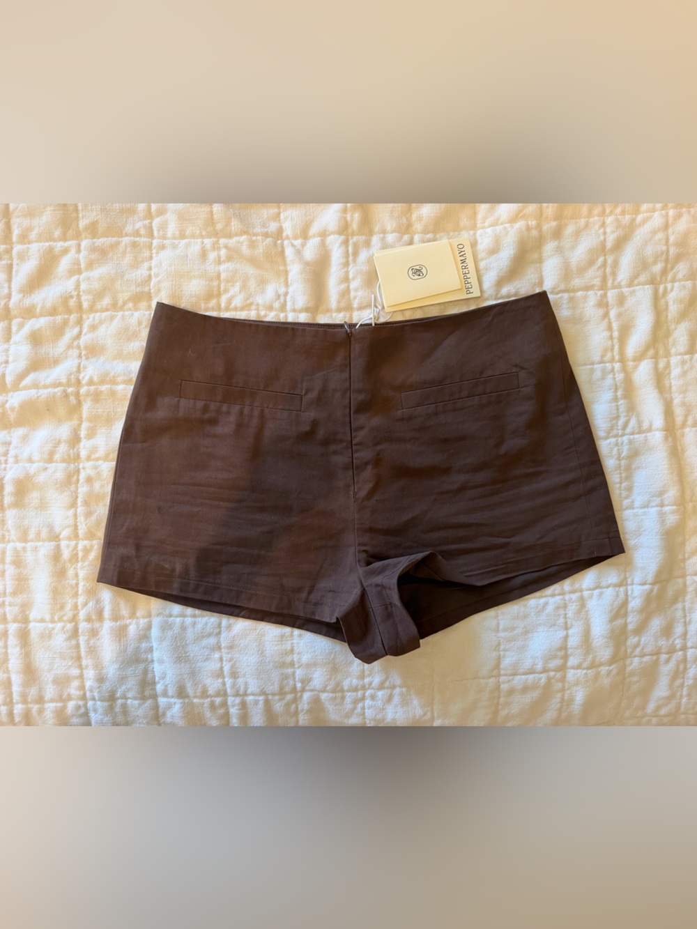 Peppermayo Chocolate Brown Micro Shorts